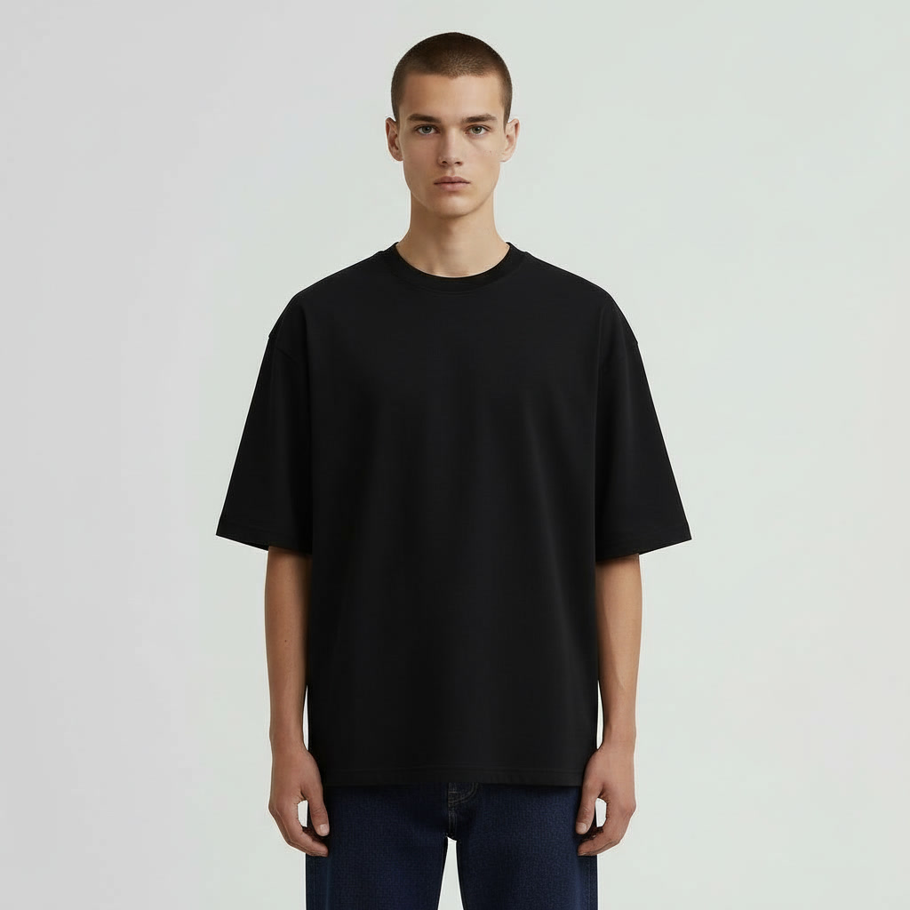 JEMX ALPA Box Tee Washed Black Premium Streetwear